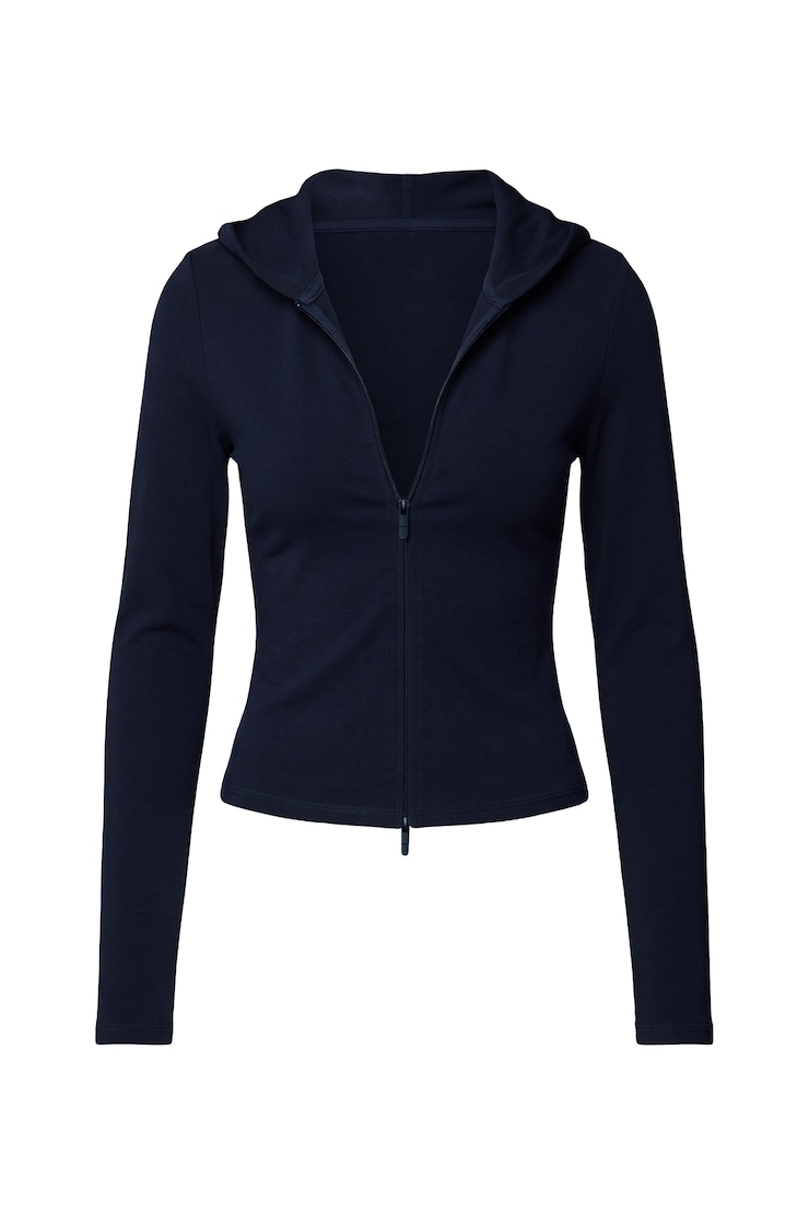StretchTerry™ Hooded Zip Up, Naughty Navy Blue, large