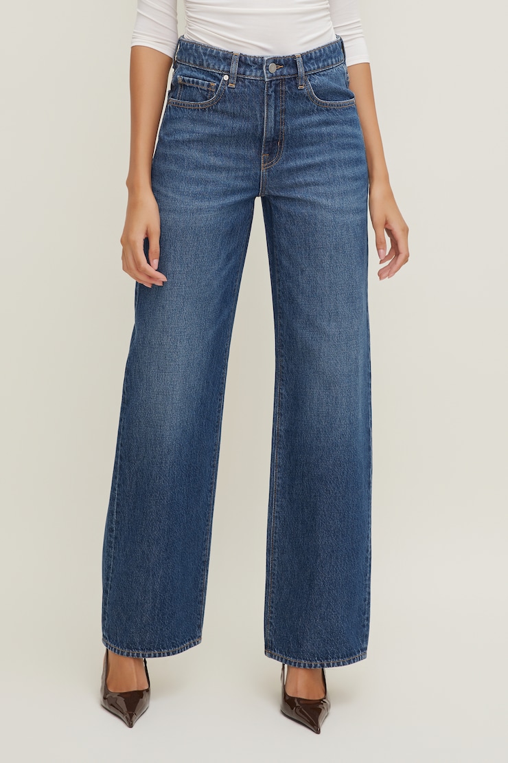 Heidi High Rise Wide Leg Jeans Blue Horizon large