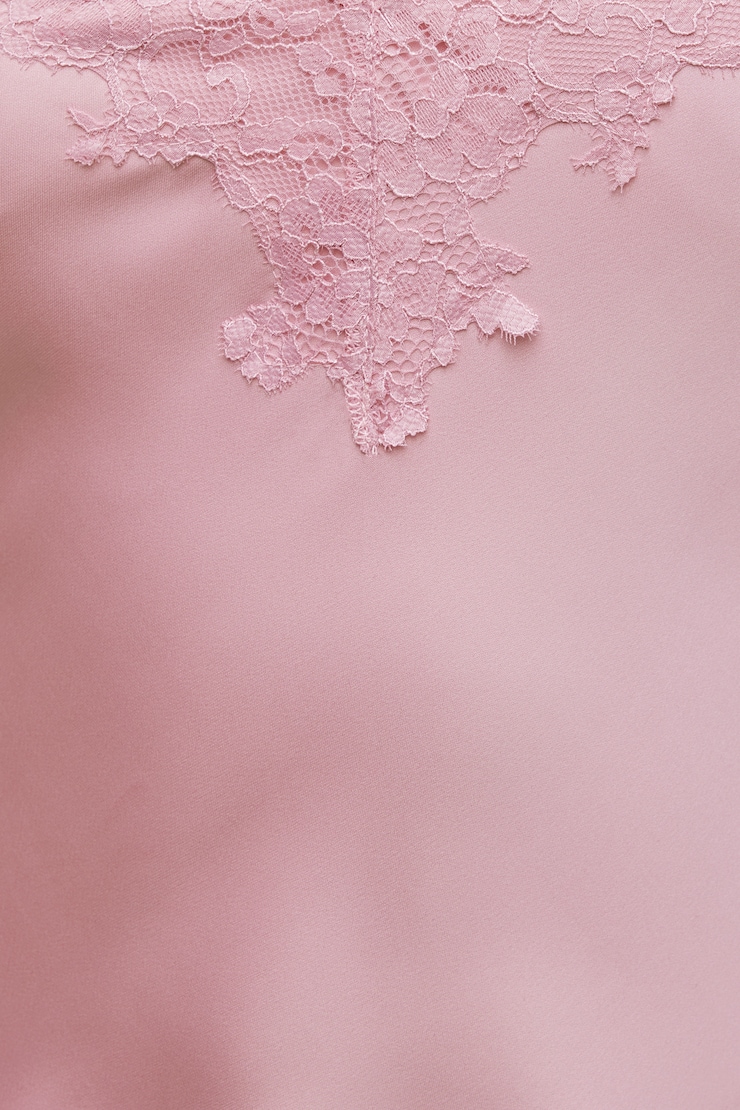 Cassie Asymmetric Lace Satin Cami Bleached Mauve Pink large