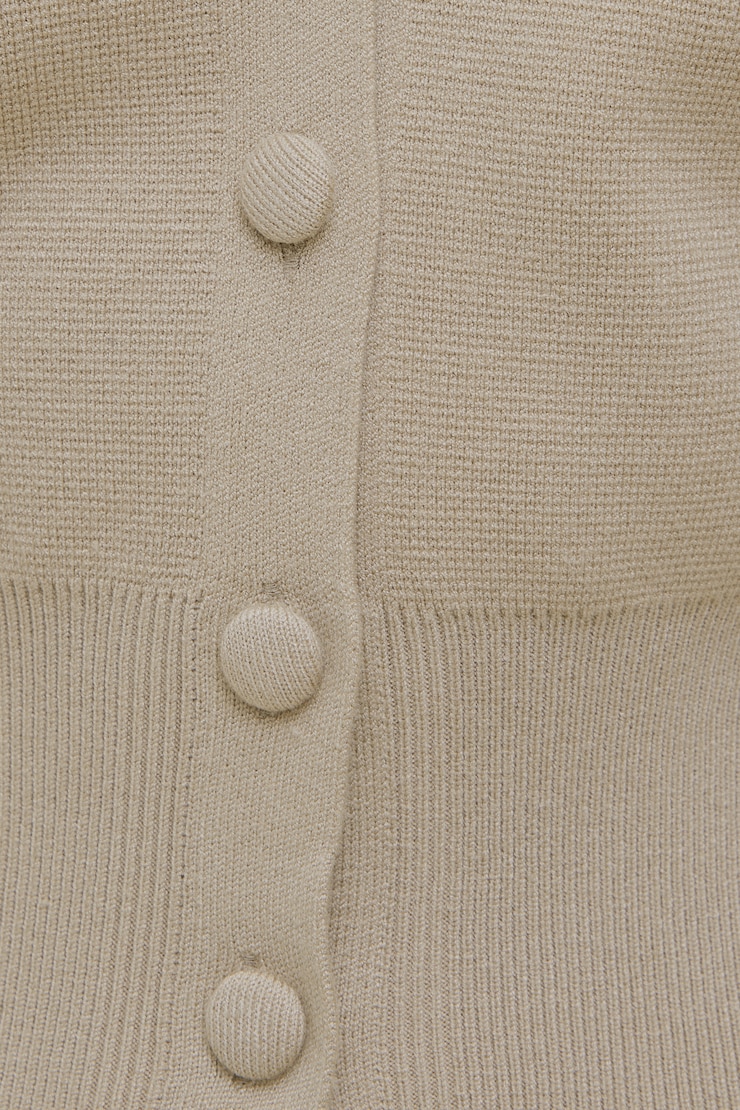 Ellie Balloon Sleeve Cardigan Simply Taupe large