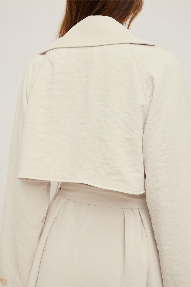 Nadia Airflow Trench Coat Polished Pearl Beige large