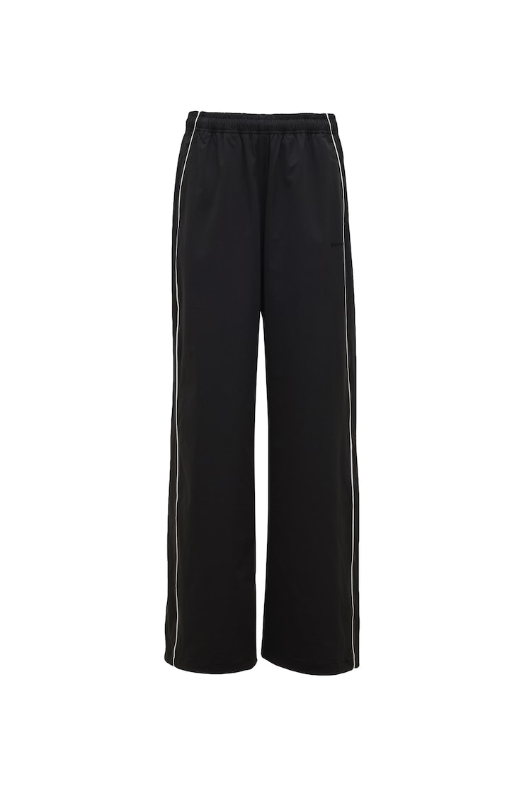 On Track Nylon Joggers, Jet Black/White, large