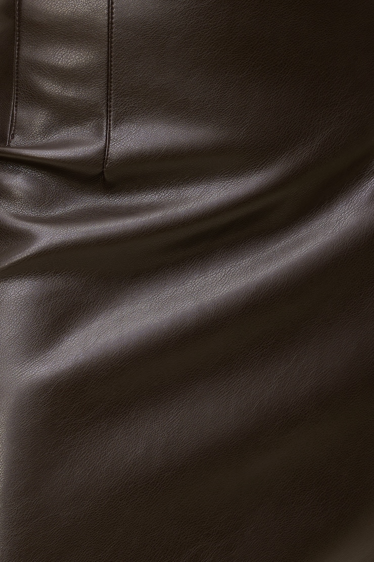 Shiloh Faux Leather Midi Skirt