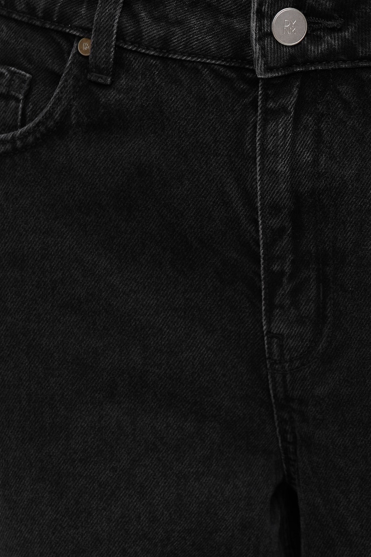 Mika Mid Rise Relaxed Straight Leg Jeans Nightfall Black large