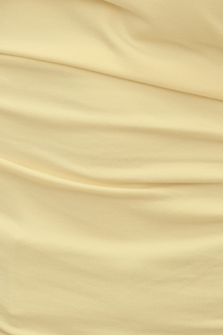 Andrea Cotton Spandex T Shirt Pale Yellow large