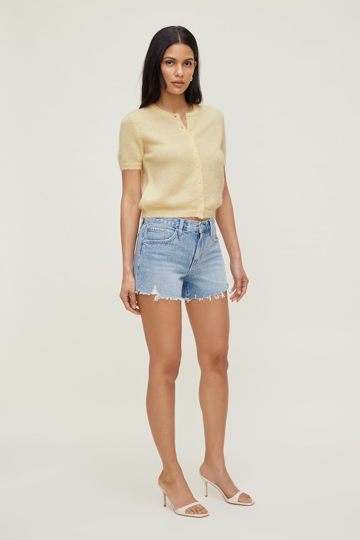 Premium Mohair Short Sleeve Cardigan