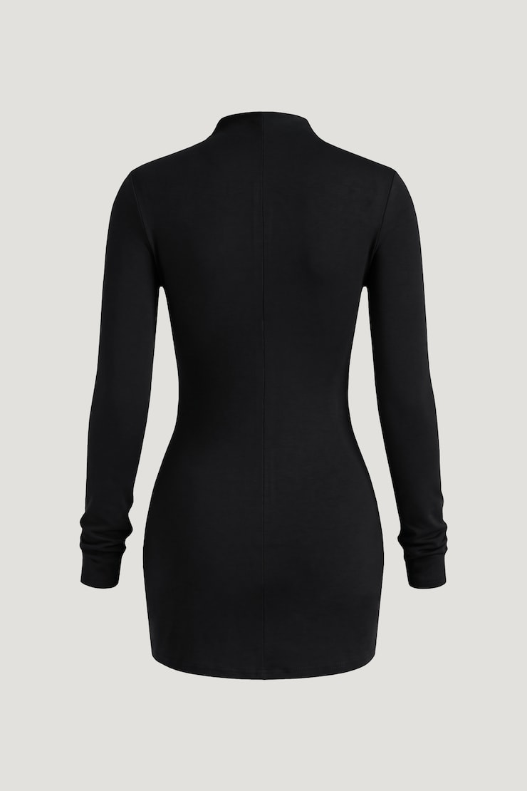Katia Cotton Mini Dress Jet Black large