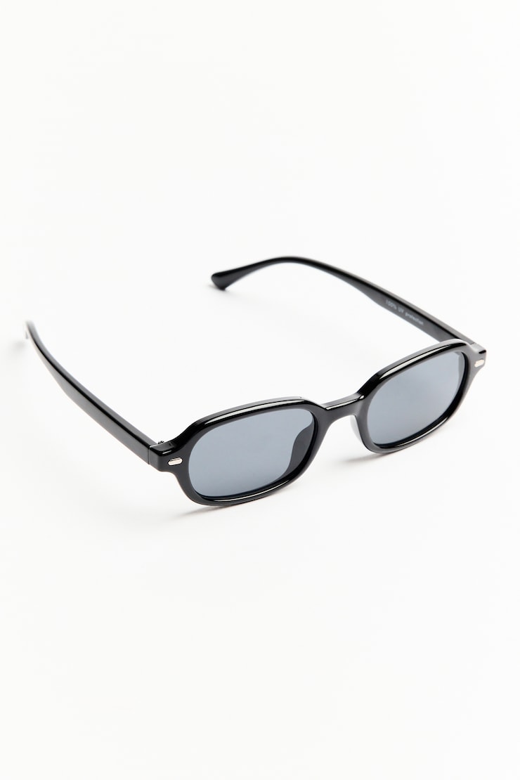 Rectangle Slim Sunnies, Jet Black, large