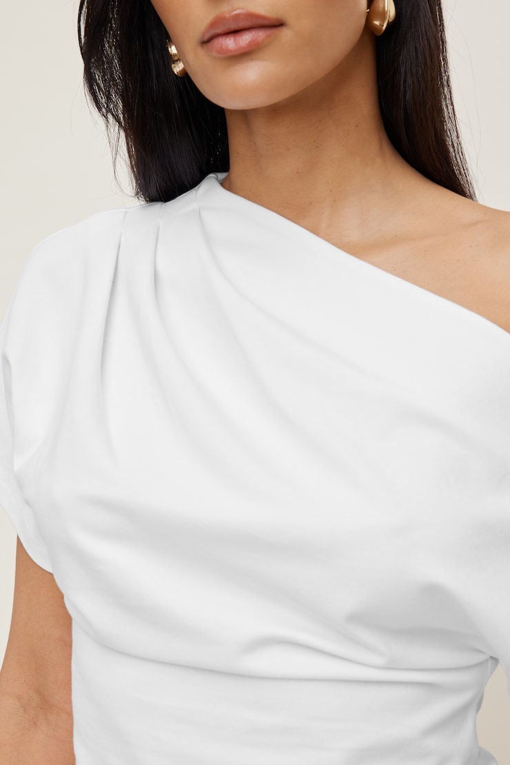 Alexa Cotton Spandex T Shirt Bright White large