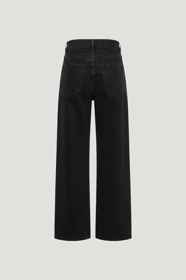 Kennedy High Rise Barrel Leg Jeans Granite Black large