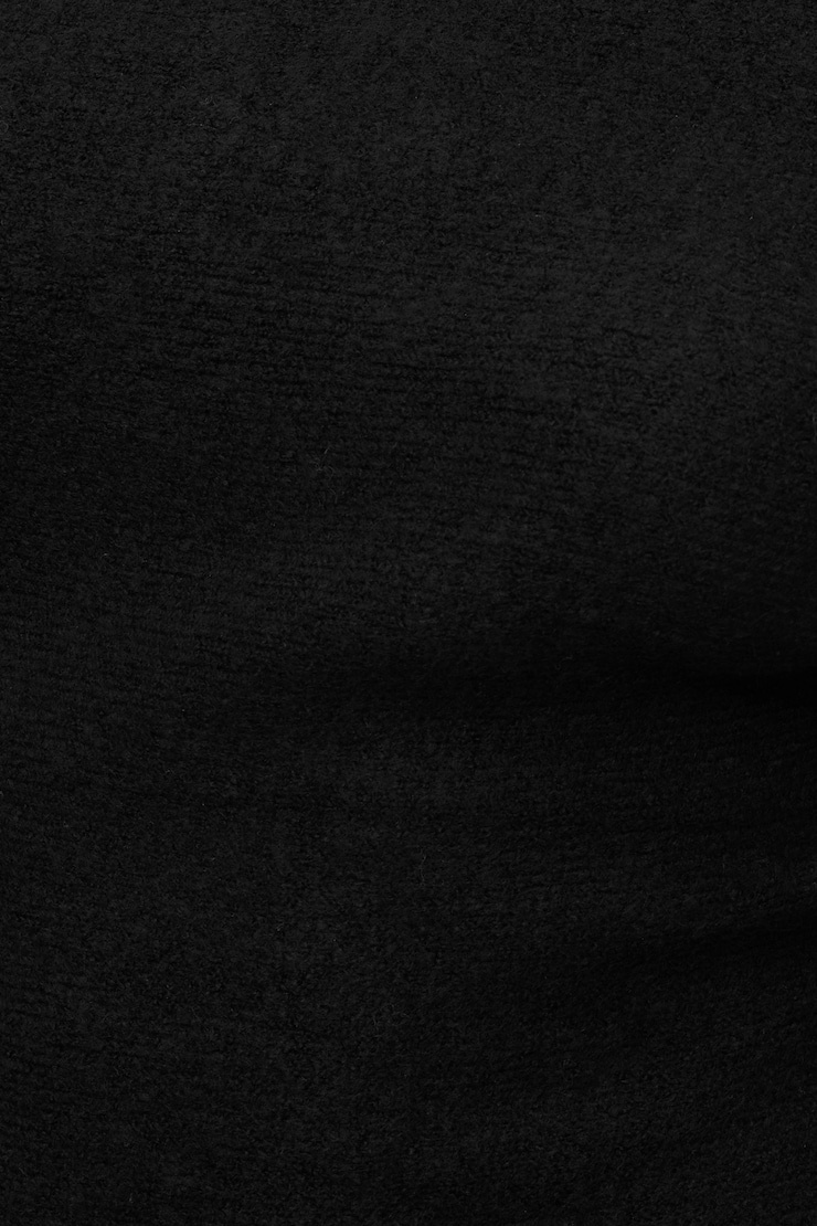 Cinched Boat Neck Sweater Jet Black large