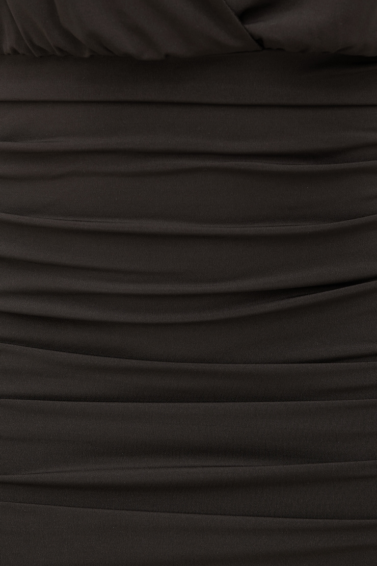 Sculpt Keyhole Mini Dress Chocolate Torte Brown large