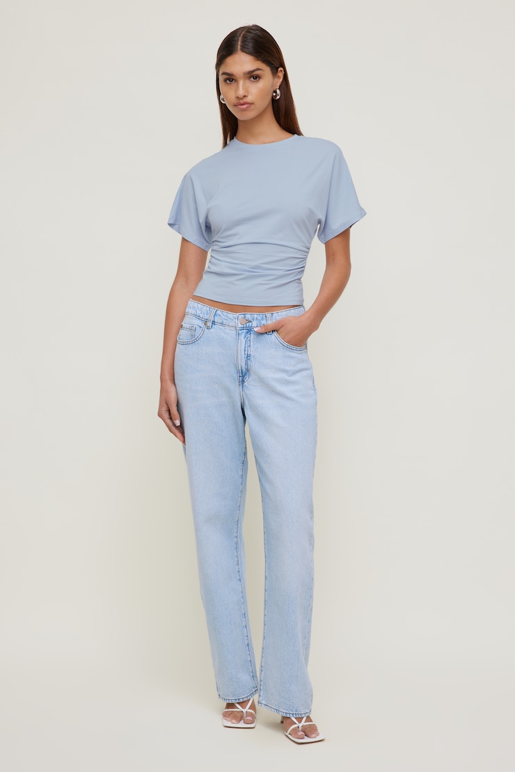 Mika Mid Rise Relaxed Straight Leg Jeans Light Indigo / Brady Blue large