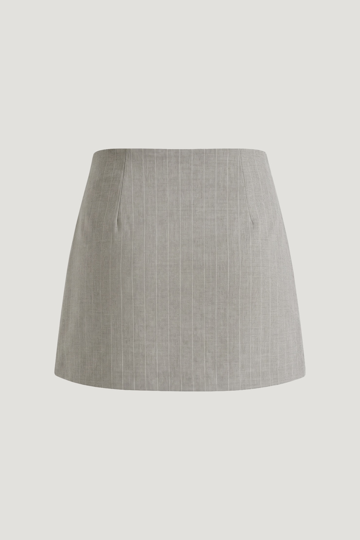 Stacie Mini Skort Grey Pinstripe large