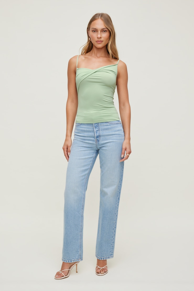 Twisted Cami Top Green | Dynamite