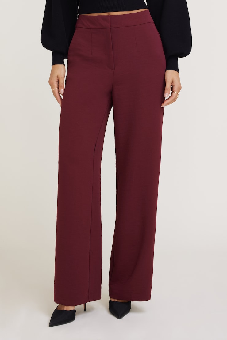 Yasmin Airflow Straight Leg Pants Zinfandel Burgundy large