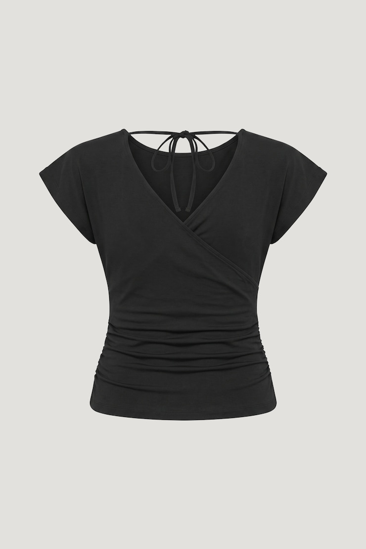 Flutter Sleeve Top Jet Black large