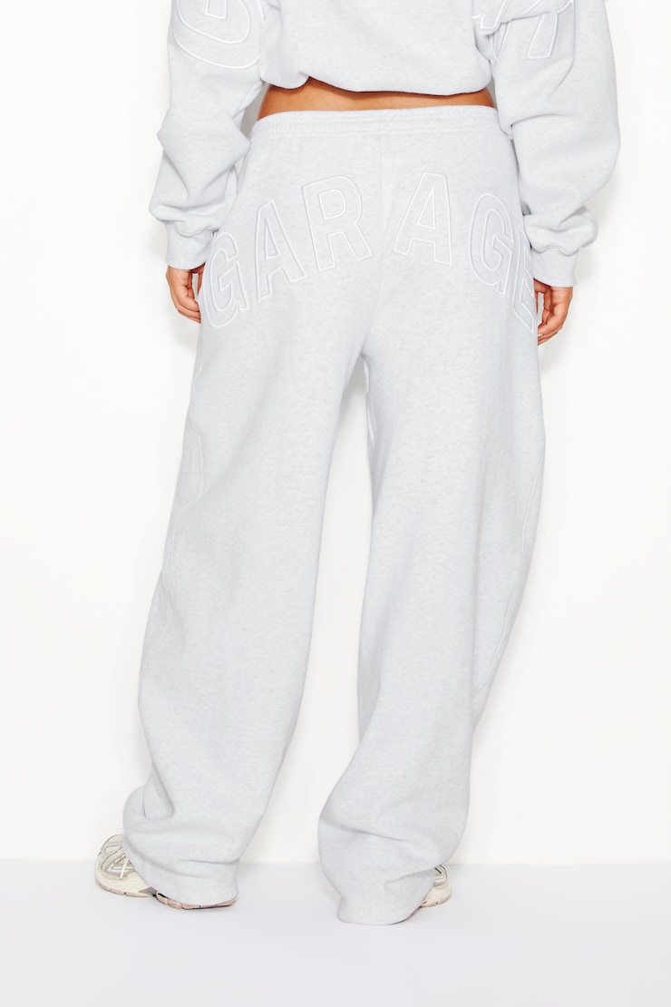 UltraFleece Barrel Leg Sweatpants, Spring Grey Mix with Logo Art, large