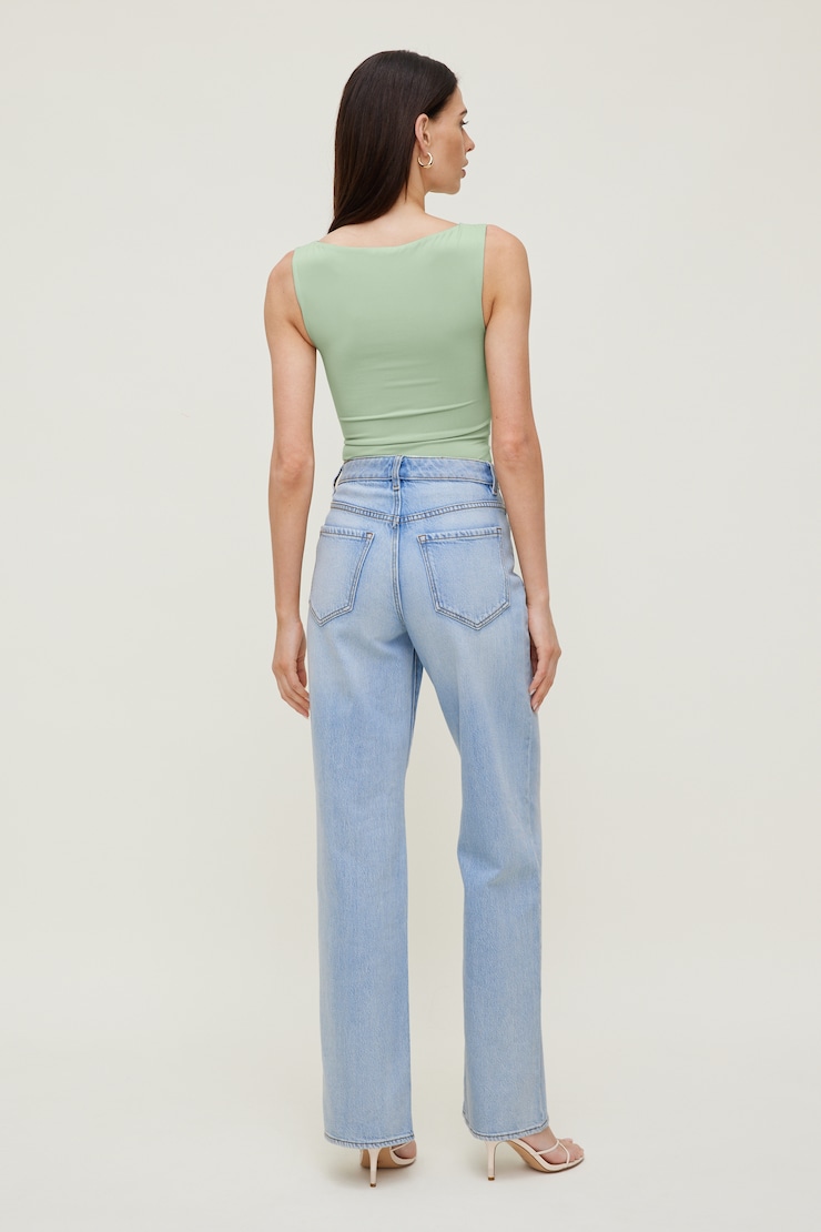 Nola Sculpt Tank Top Macaroon Mint Blue large