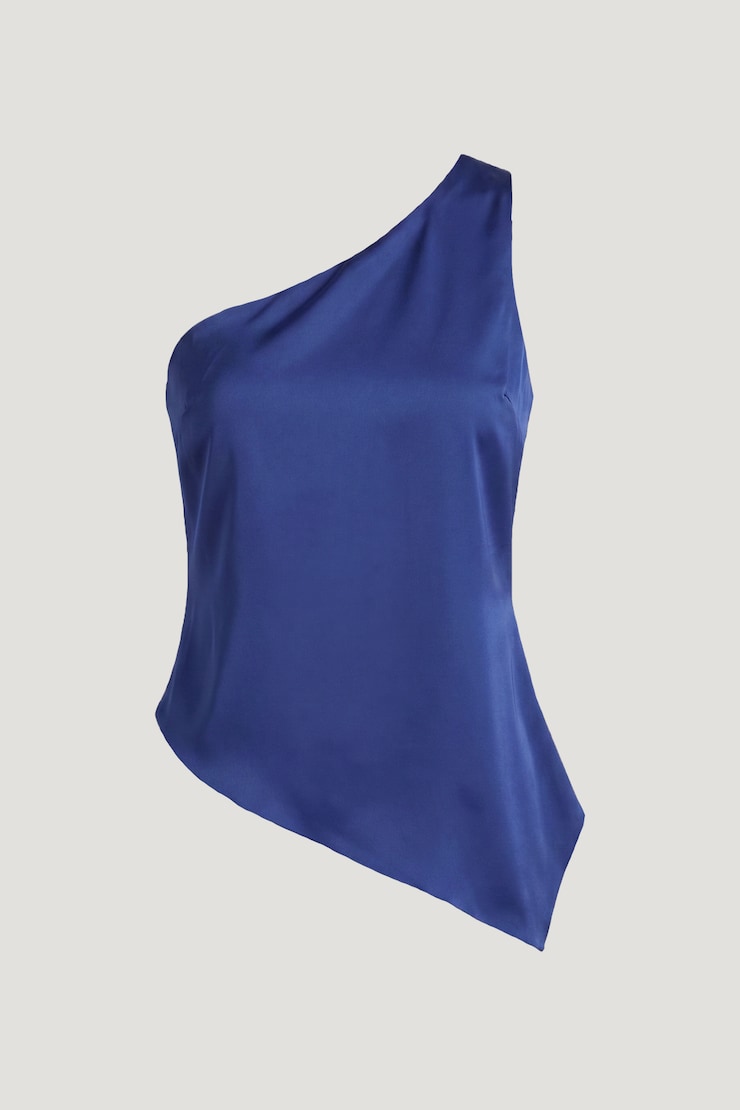 Haut en satin à épaule dégagée