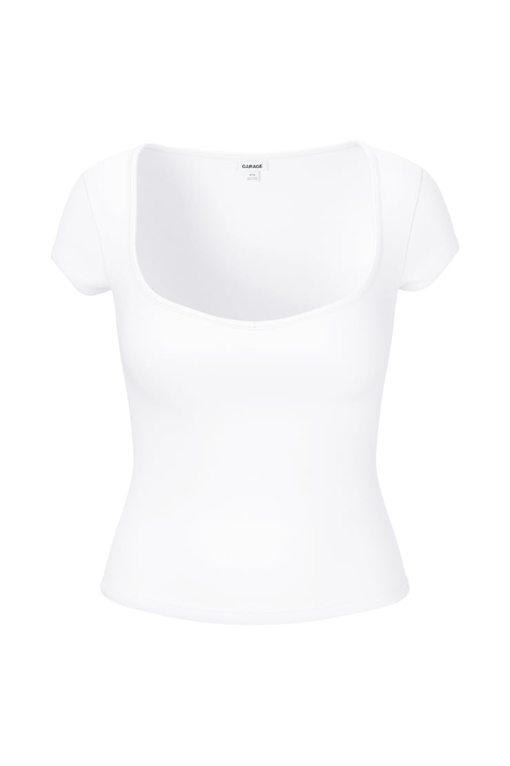 Sleek Sweetheart T Shirt, Bright White, large