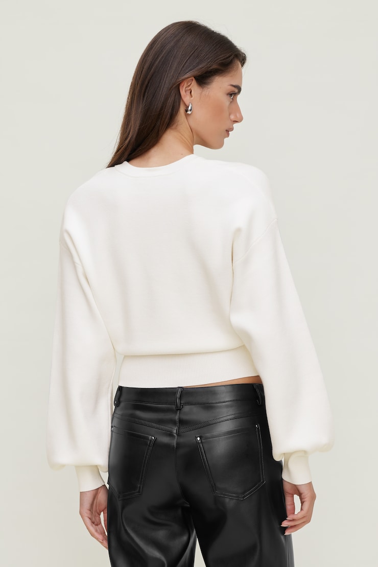 Bea Crewneck Sweater Snow White large
