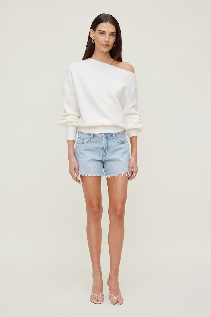 Lola Off Shoulder Sweater Snow White large