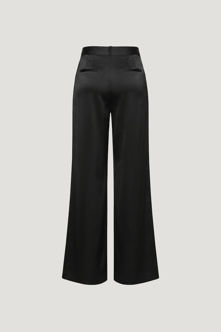 Pantalon en satin à jambe large