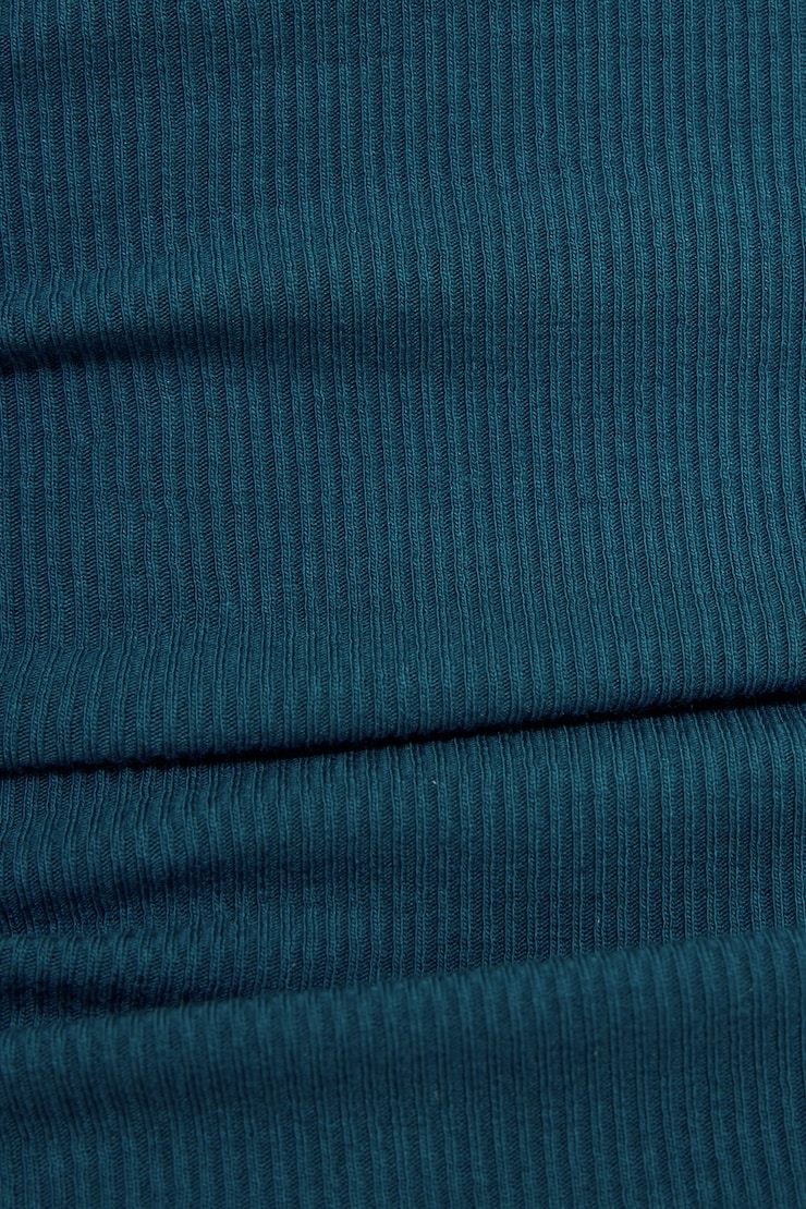 Scoop Ribbed Halter Top, Teal Tease, large