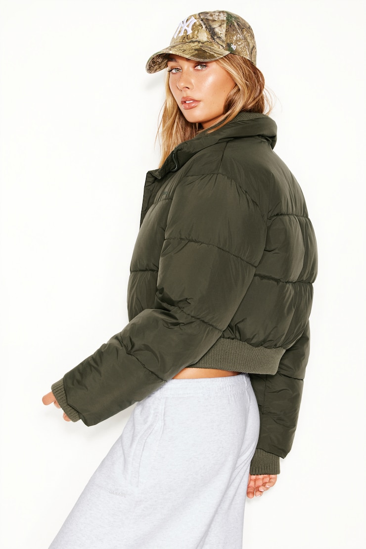 Everyday Puff Jacket, Dark Khaki, large