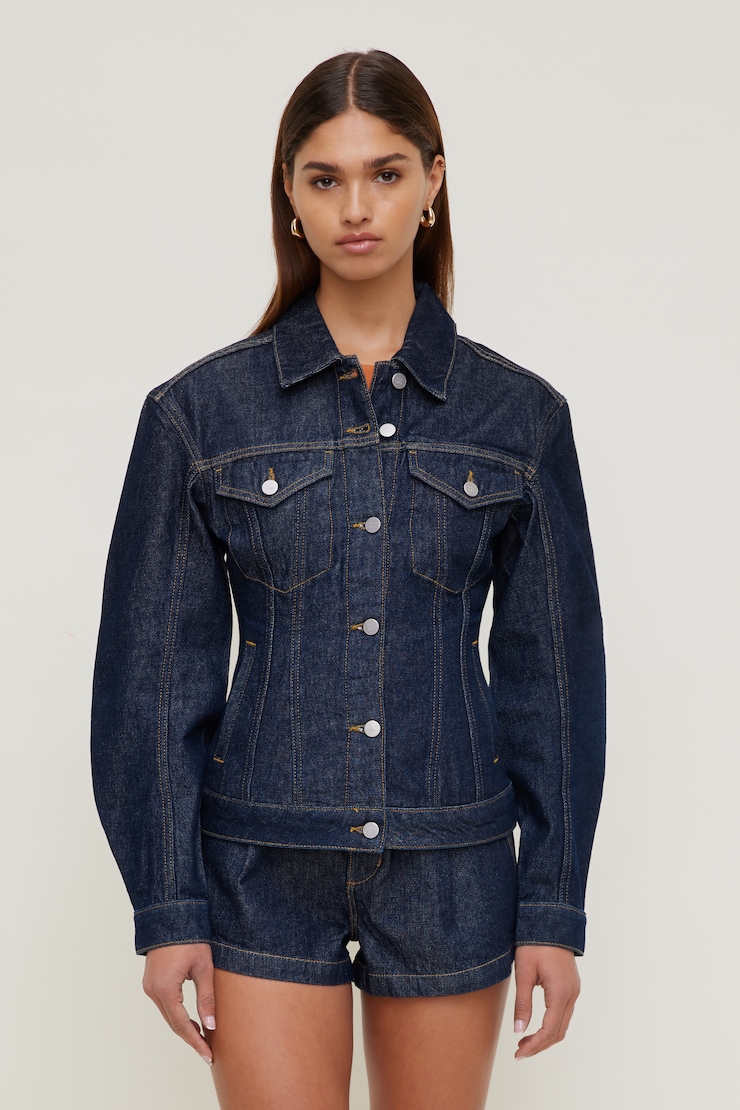 Cinched Denim Jacket