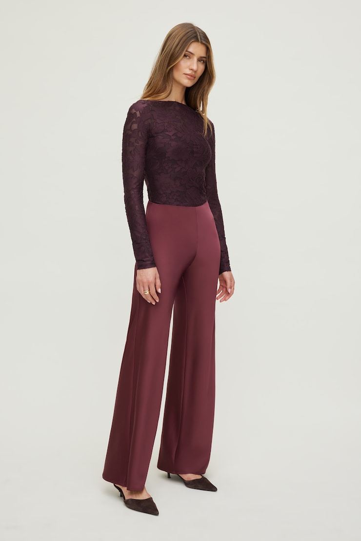 Dylane Jacquard Bodysuit Jacquard Classic Burgundy large