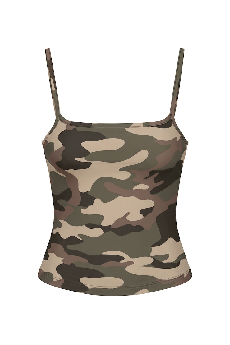 Cami Sleek à col échancré, Camouflage écrasé, large