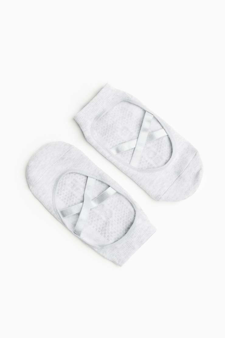 The Pilates Socks, Spring Grey Mix, large