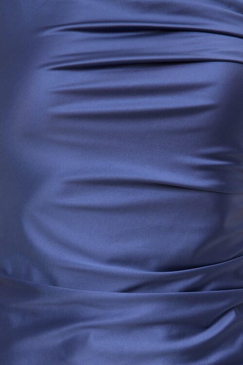 Jayde Stretch Satin Maxi Dress Blue | Dynamite