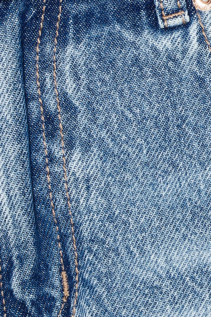 Denim Relaxed A-Line Shorts, Jill Blue, large