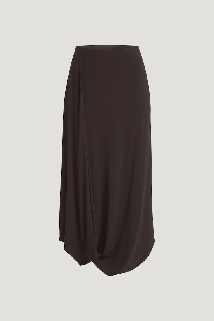 Sculpt Twisted Midi Skirt Java Brown large
