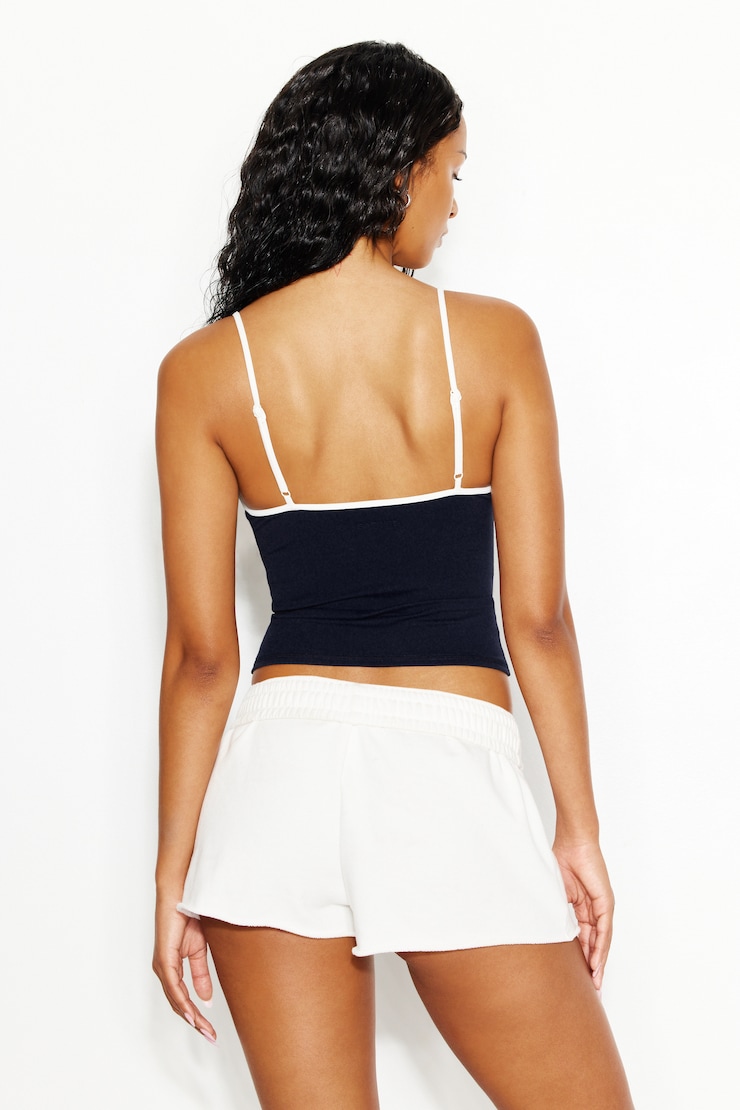 Active Plunge Cami Top, Naughty Navy/Snow White, large