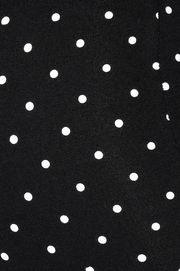 StretchTerry™ Capri Pants, Jet Black/White Polka Dots, large