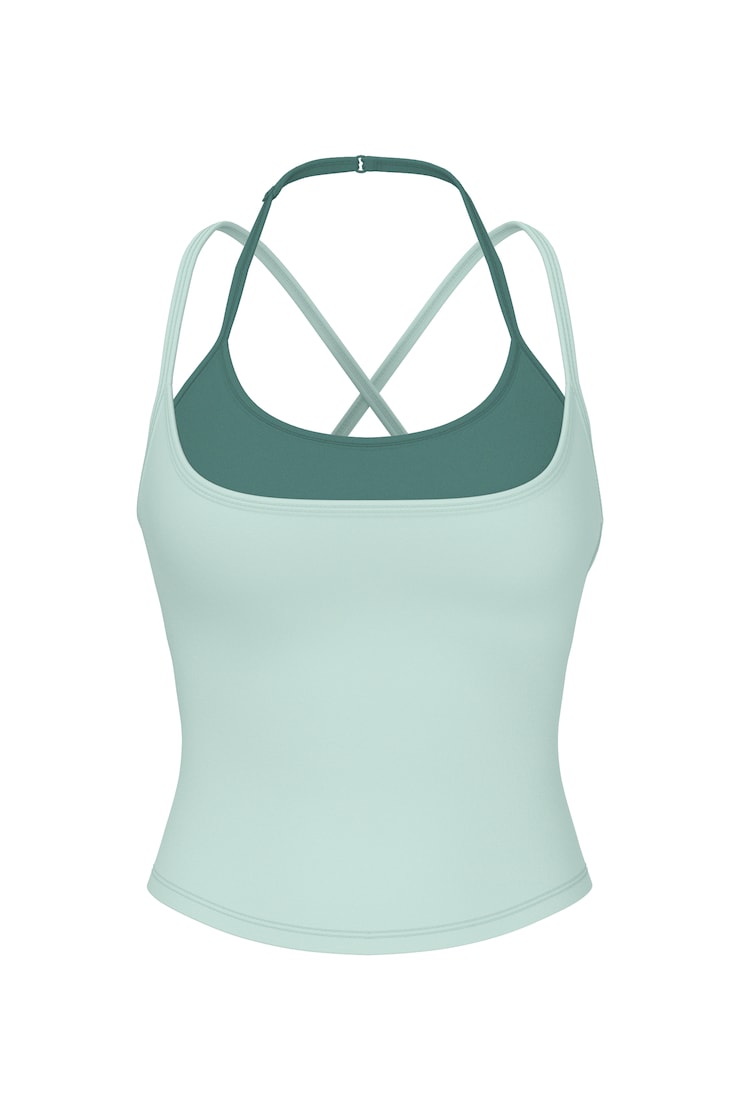 Camisole Active doublée, Tentation sarcelle/Trouble turquoise, large