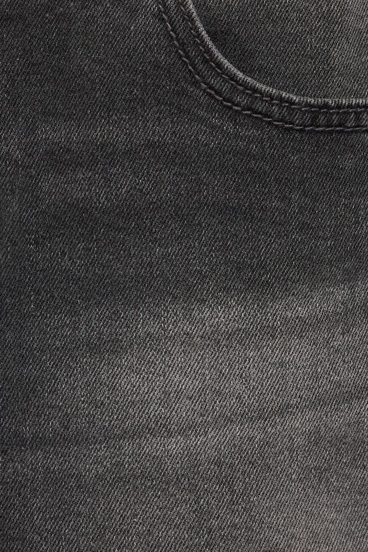 Denim Mini Skirt, Black, large
