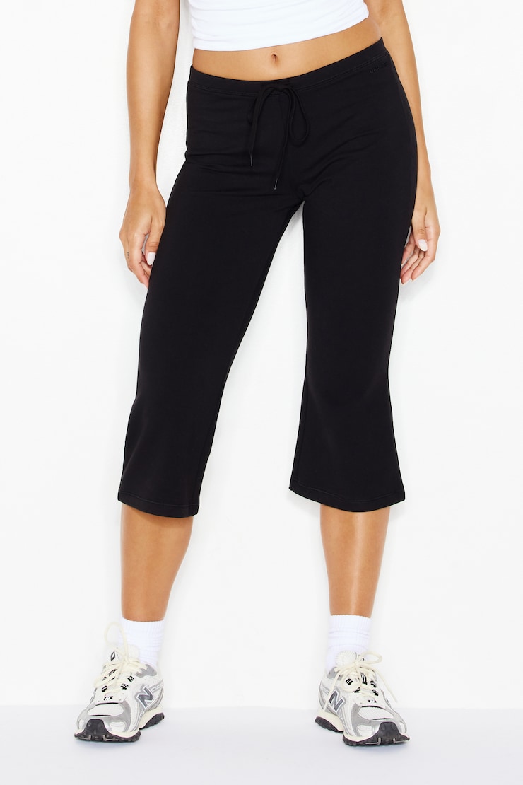 StretchTerry™ Kick Flare Pants, Jet Black, large