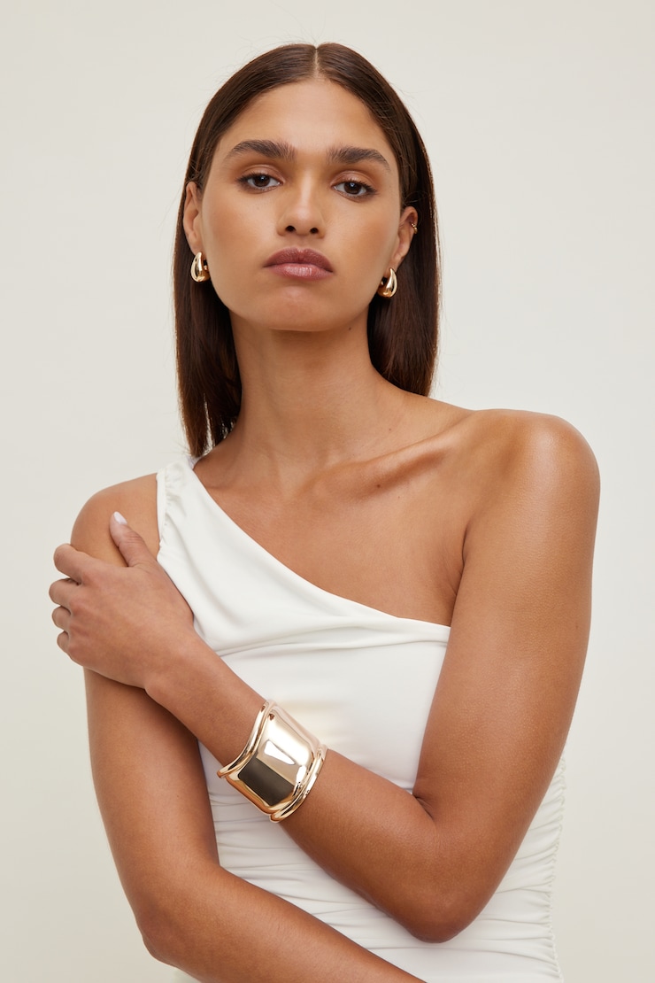 Wave Cuff Bracelet Gold large