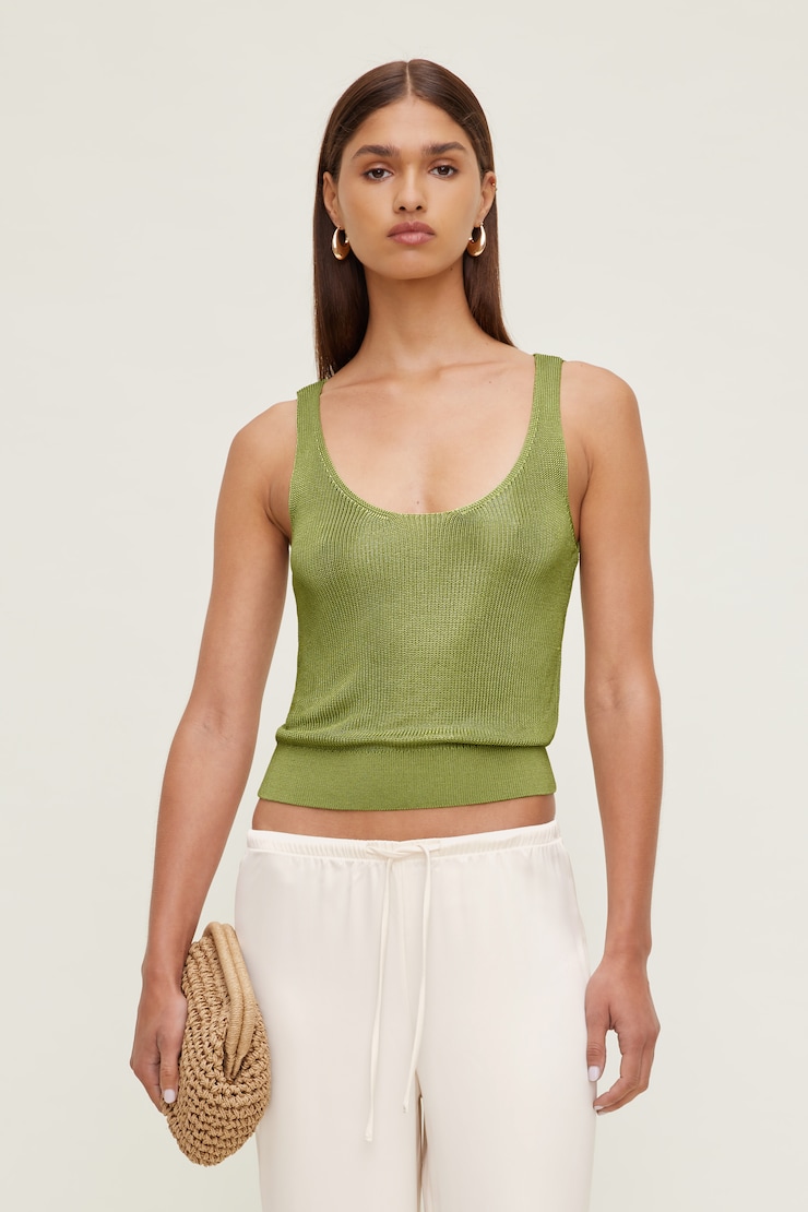 Camisole en tricot lustrée