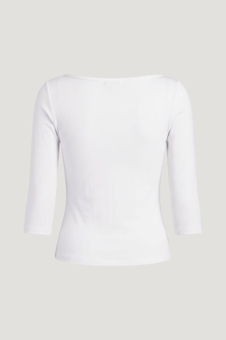 Maude Cotton Spandex T Shirt Bright White large