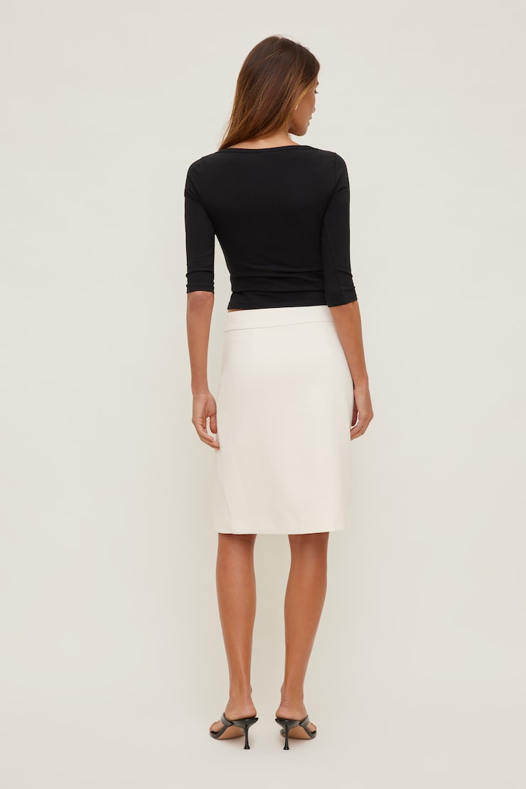 Crepe Midi Skirt Calming Off White large