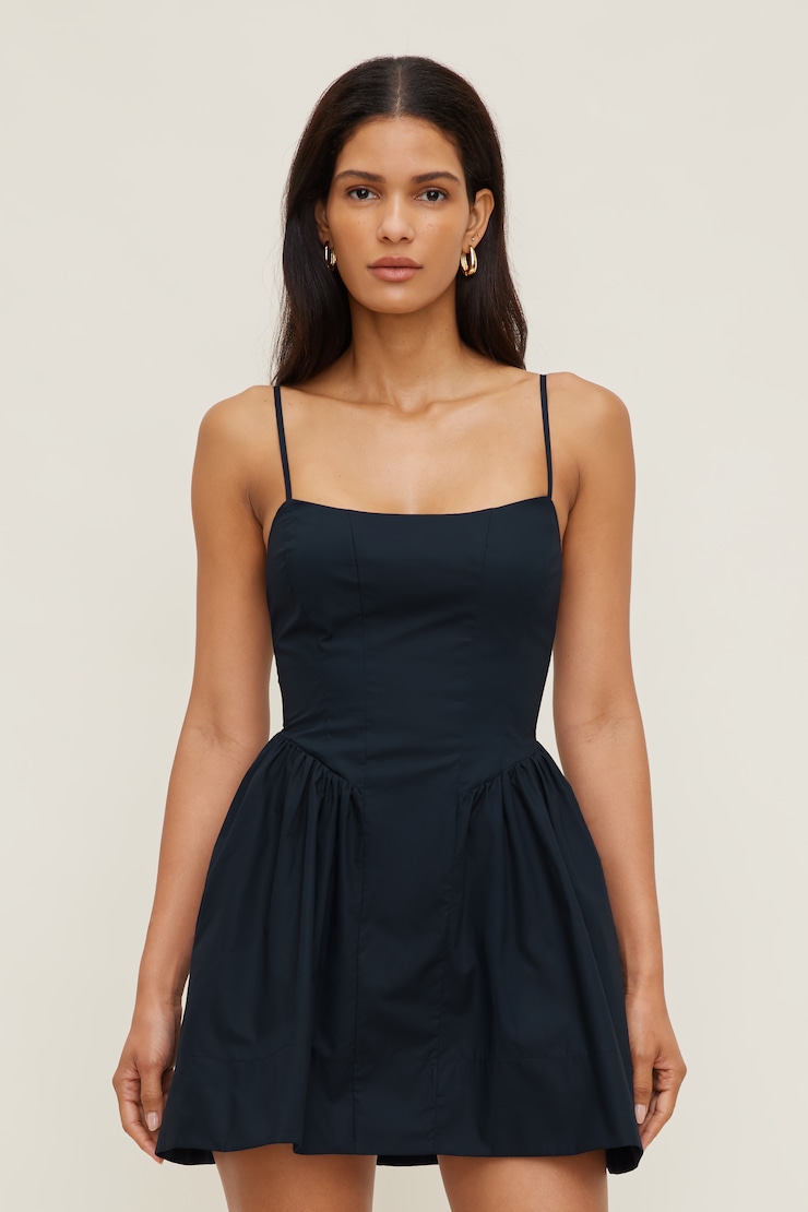 Minirobe évasée en popeline