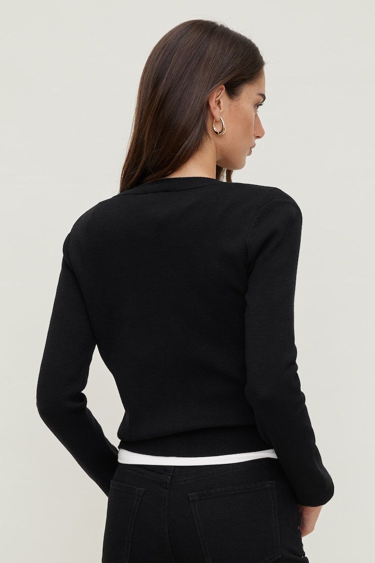 Third try Rebecca Crewneck Cardigan R2 Irina second try Third try Jet Black R2 Irina large