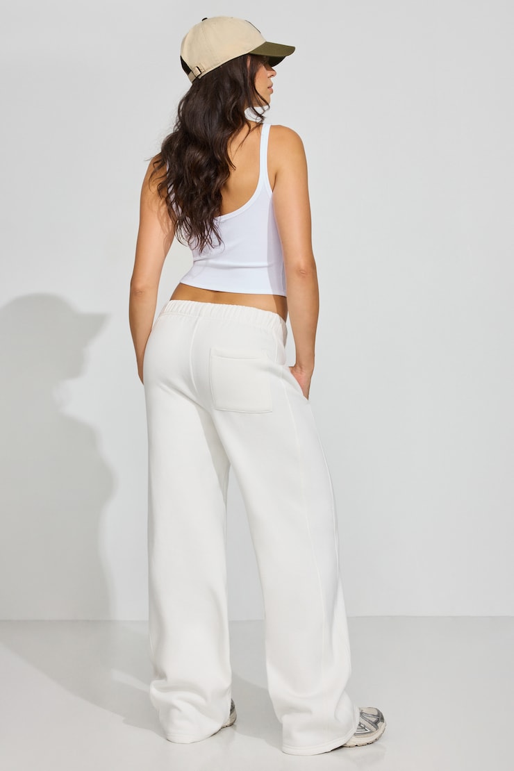 UltraFleece Straight Leg Sweatpants, Snow White, large