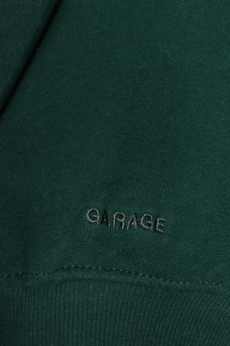 UltraFleece Hoodie, Green Envy with GARAGE Logo Art, large
